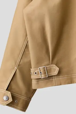 Veste workwear en coton - Beige foncé — photo 5
