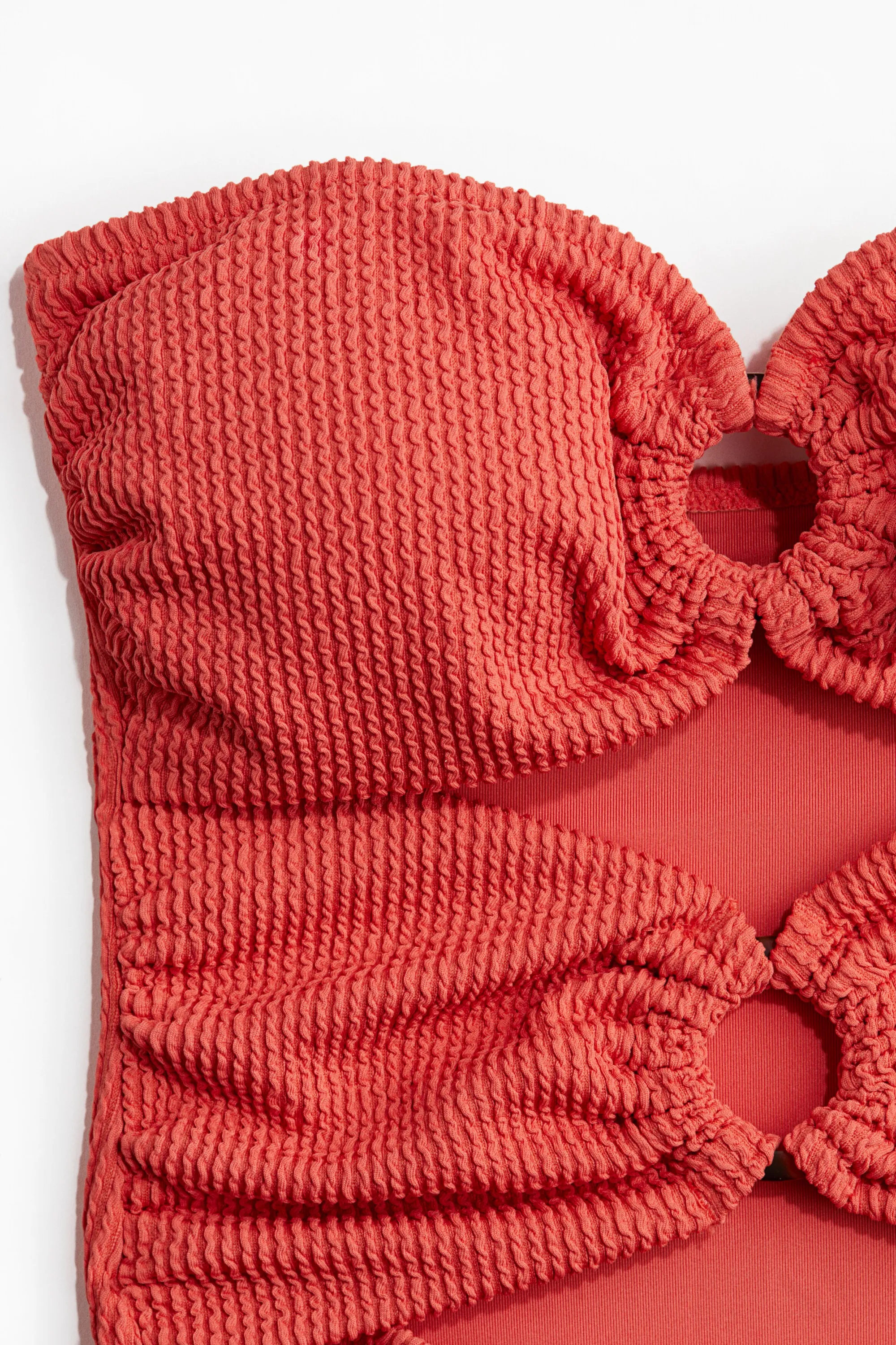 Maillot de bain bandeau paddé - Rouge corail