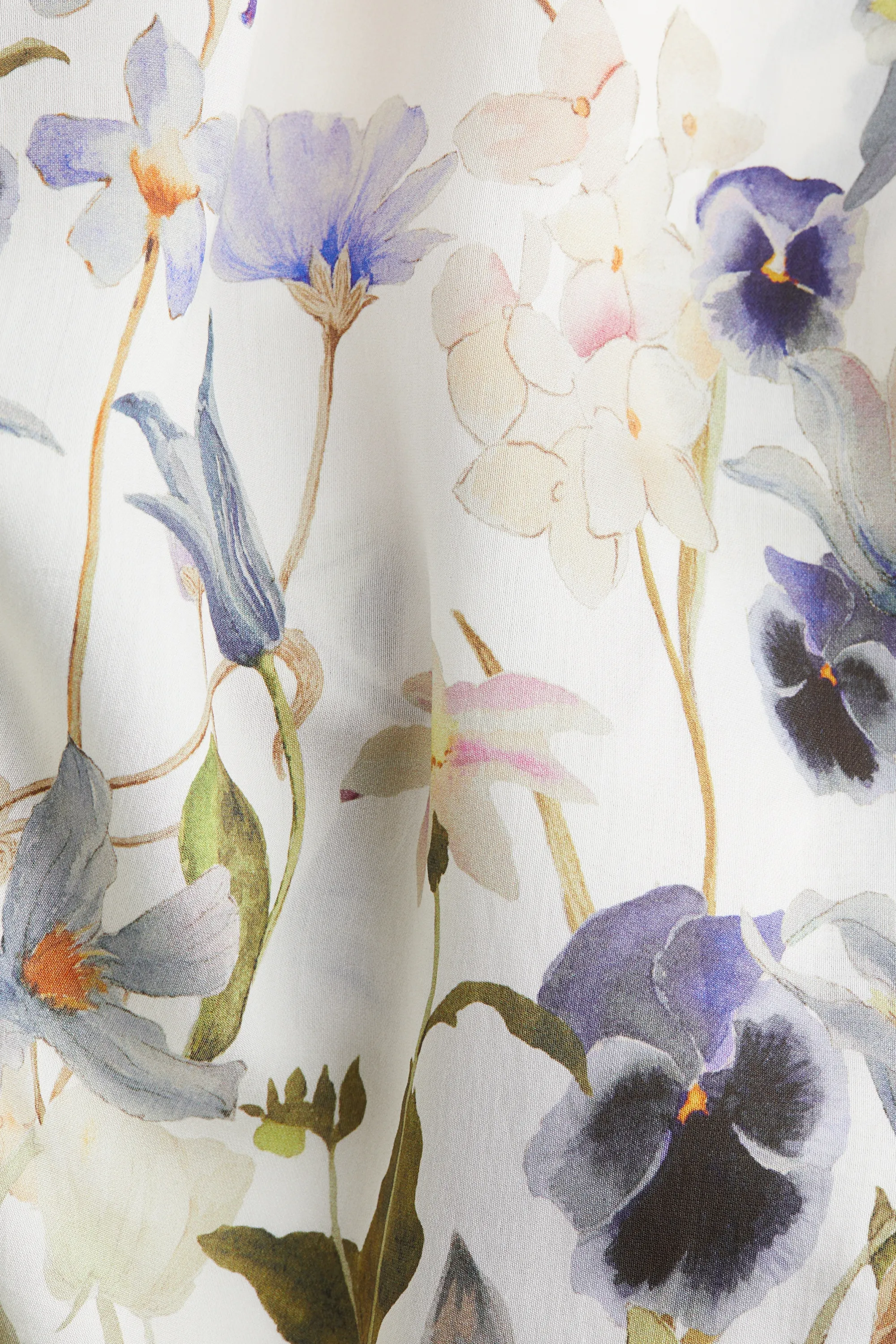 MAMA Robe longue avec nœud dans le dos - Blanc/fleuri