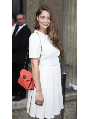 Sac SALLY en cuir grainé rouge corail NEUF Prix boutique 1320€ — photo 3