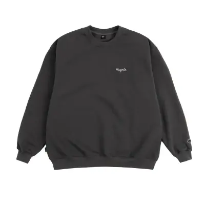 Sweatshirt Magenta script crewneck – Dark Charcoal — photo 1