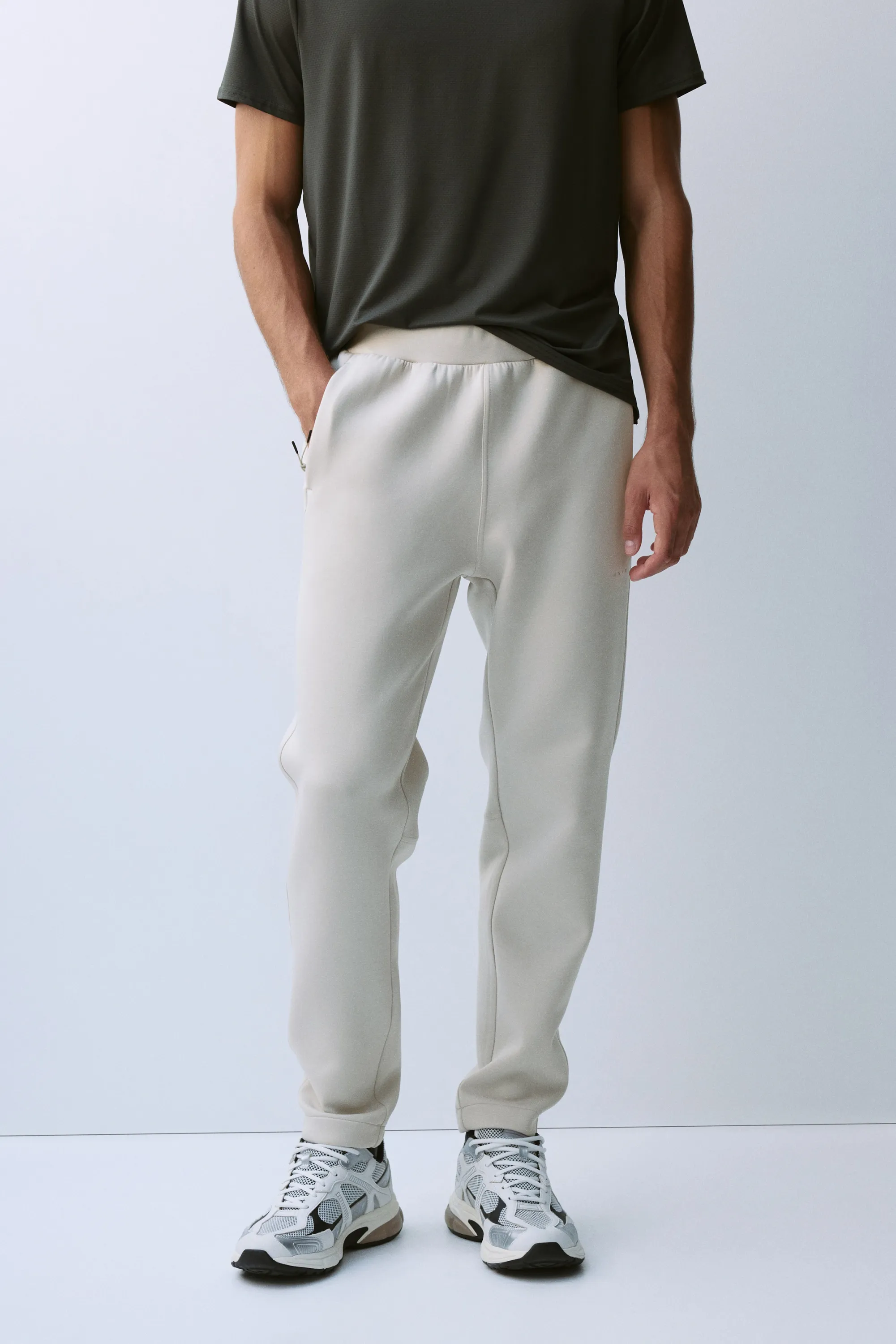 Pantalon jogger de sport Regular Fit DryMove™ - Taupe clair