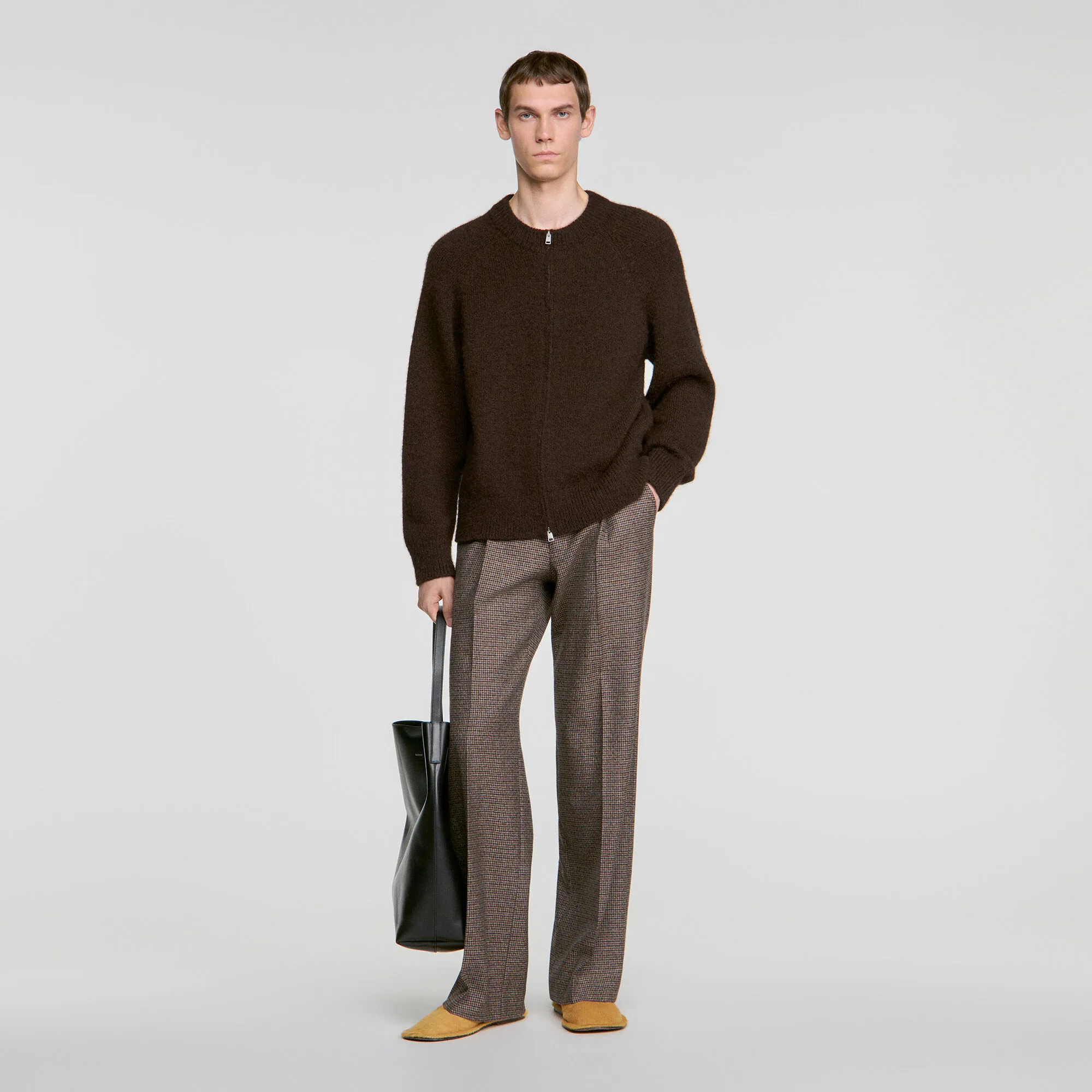 Cardigan style bomber à zip