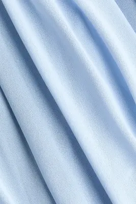 Blouse à effet drapé avec détail à nouer - Bleu clair — photo 4