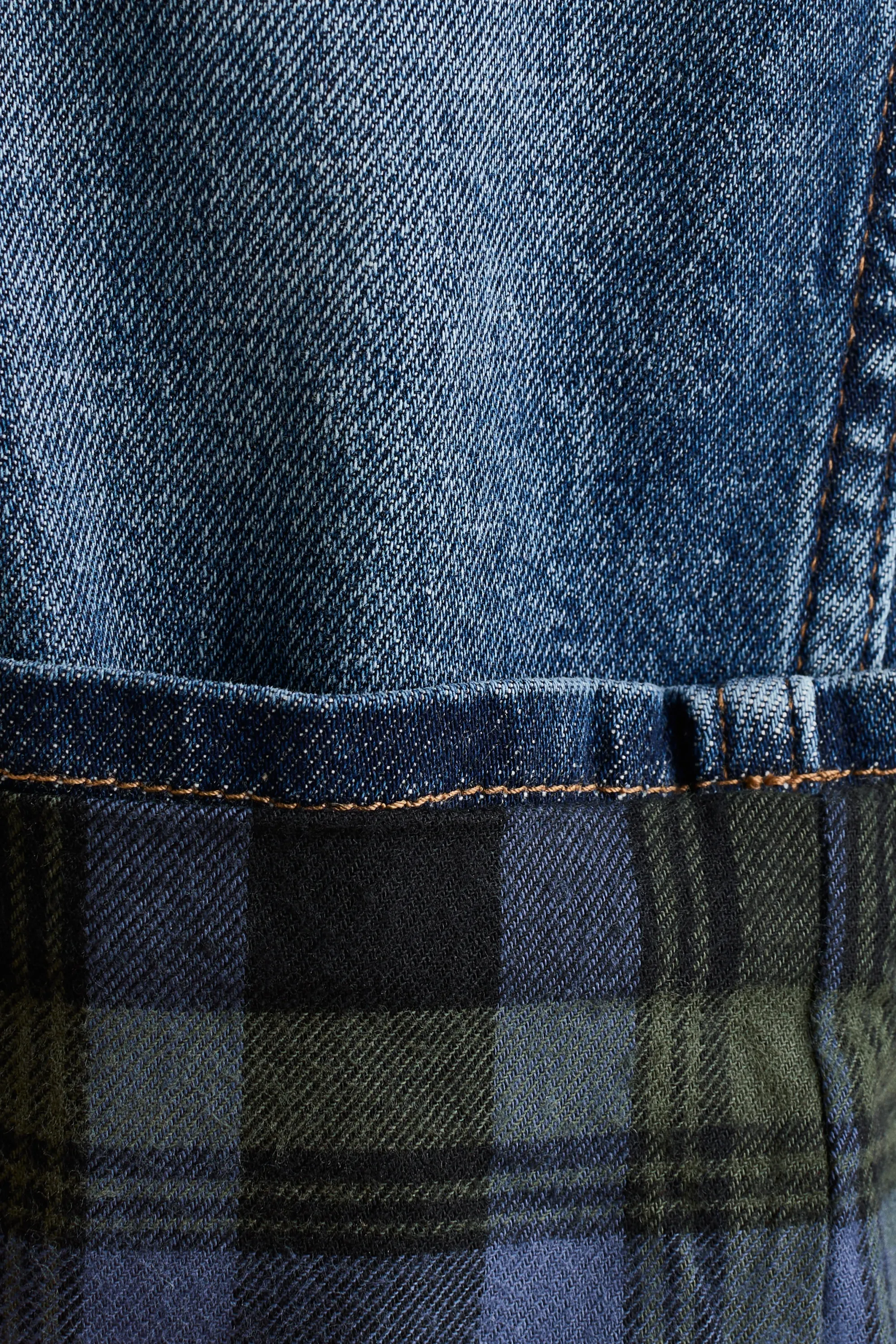 Slim Fit Lined Jeans - Bleu denim