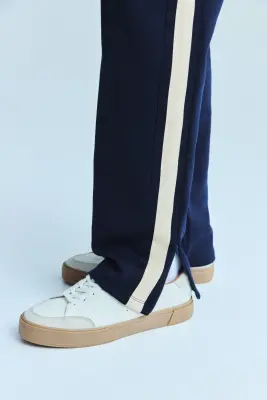 Pantalon de survêtement Regular Fit DryMove™ - Bleu marine/crème — photo 4