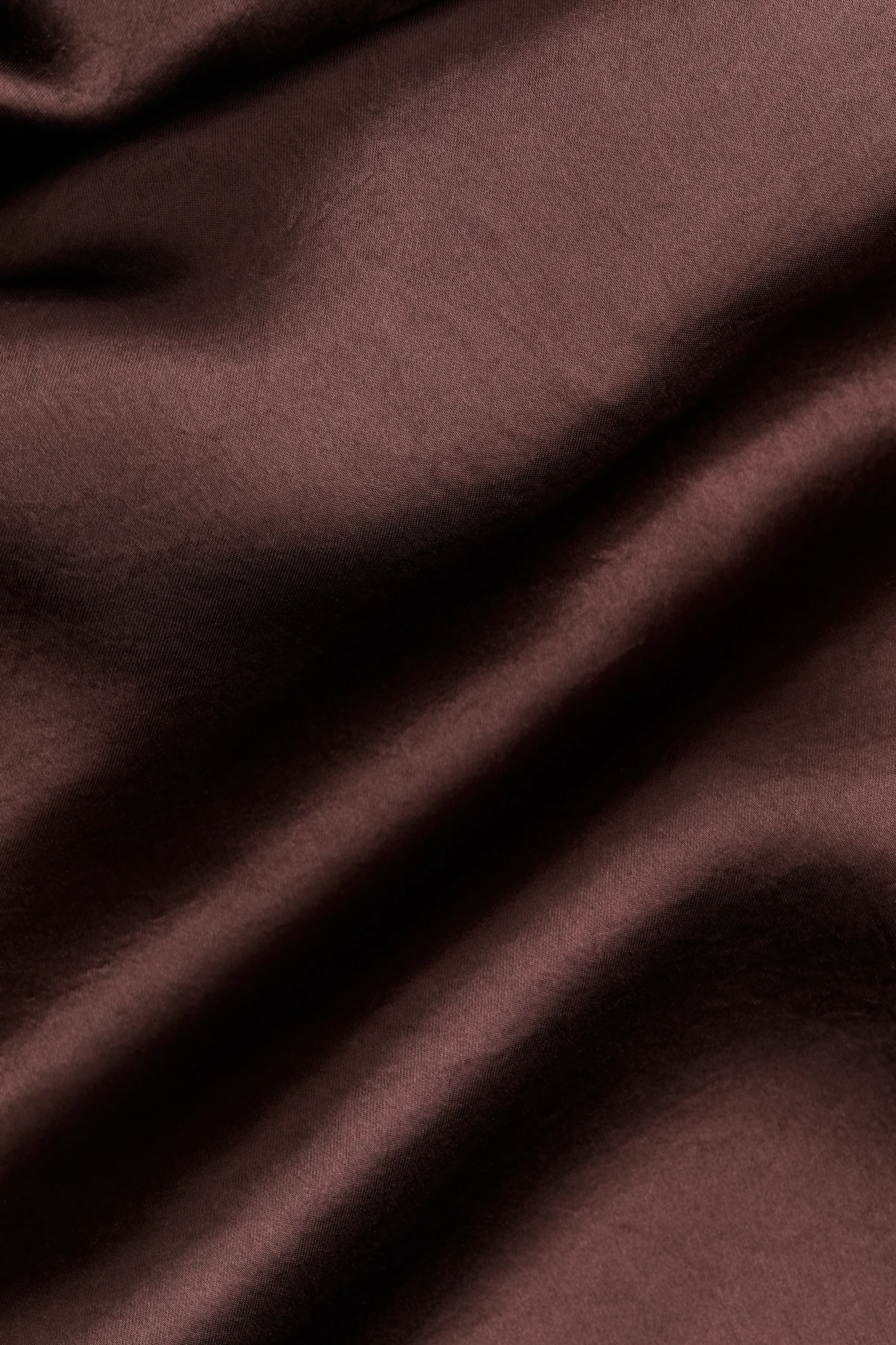 Top à encolure bénitier en satin - Bordeaux