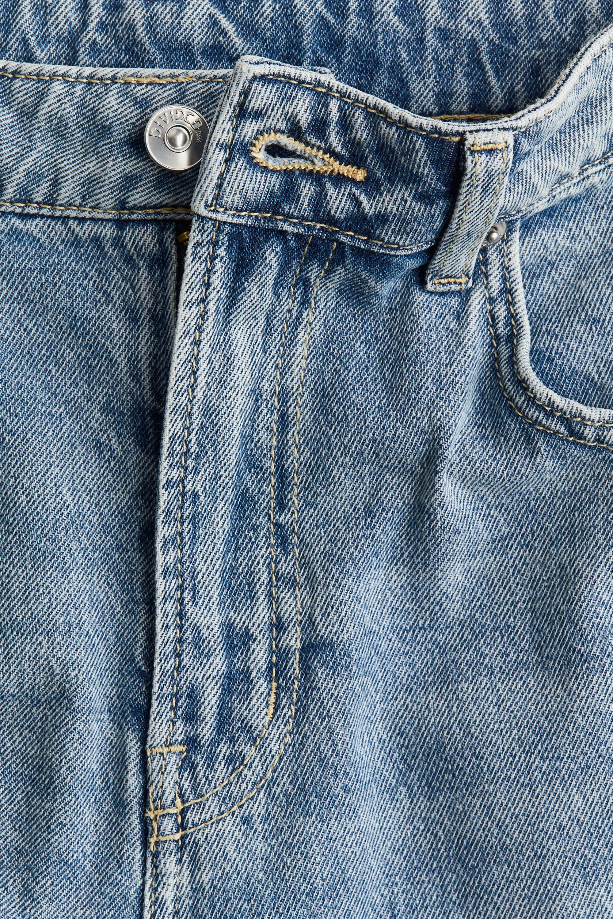 Wide High Jeans - Bleu denim clair