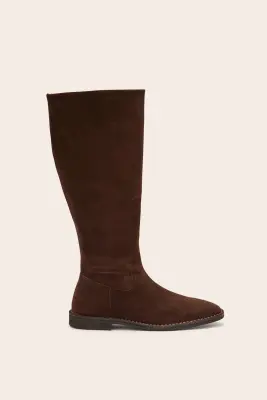 Bottes Léona croûte de cuir moka — photo 4