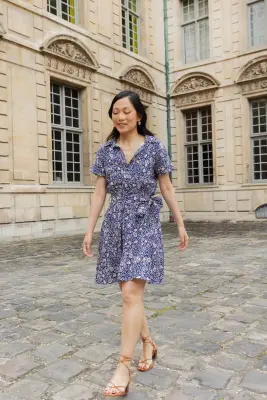 Robe Diane - fleuri bleu — photo 4