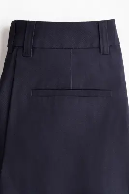 Pantalon chic en coton - Bleu marine — photo 3