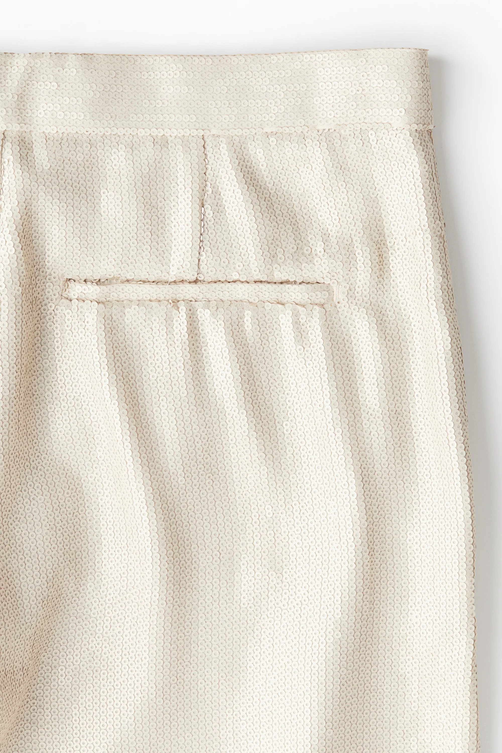 Pantalon à sequins Relaxed Fit - Beige clair