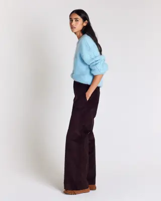 Pantalon Siméon velours chocolat — photo 4