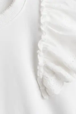Sweat volanté - Blanc — photo 3