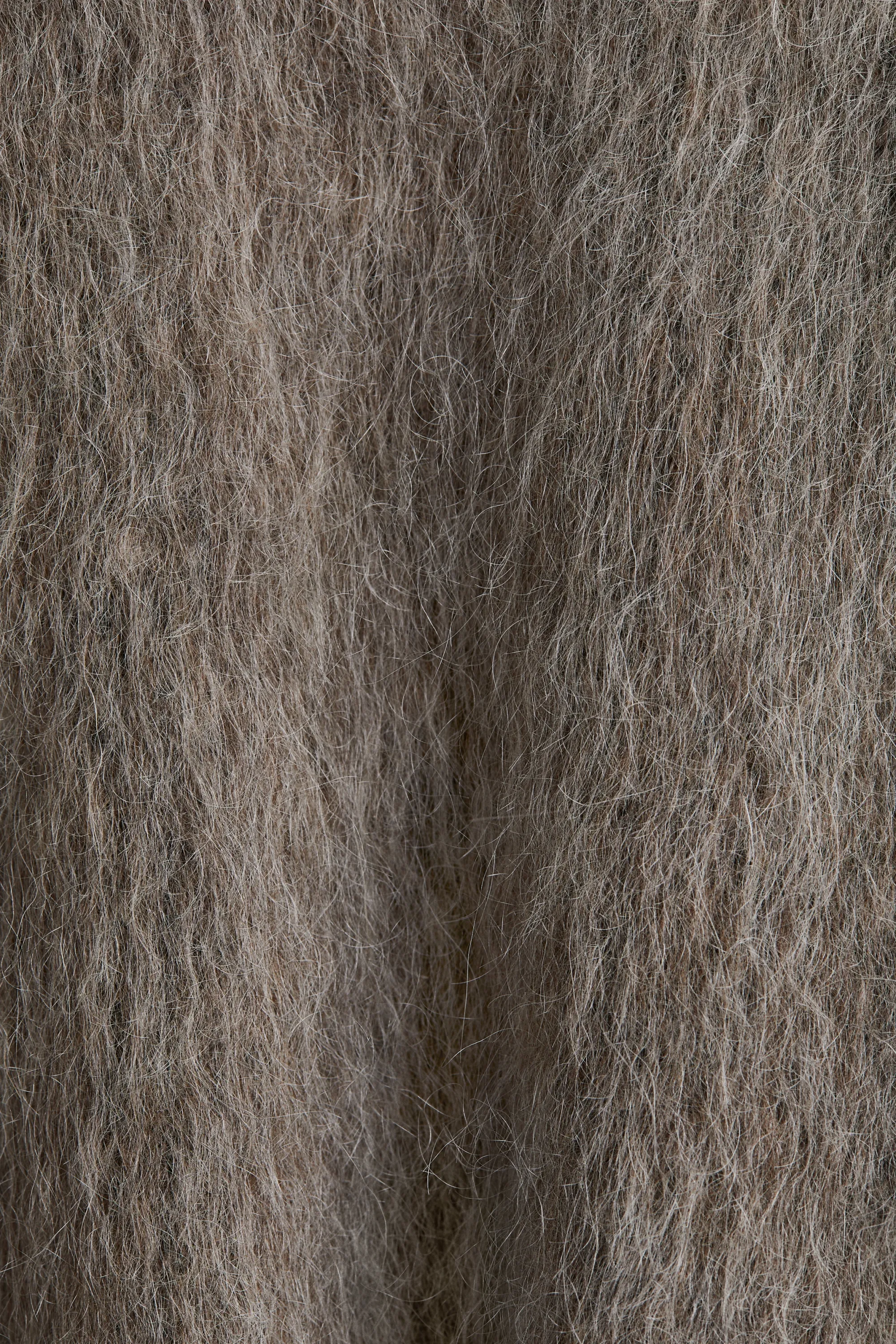 Pull en mohair mélangé - Gris chiné