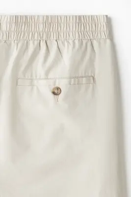 Short Relaxed Fit en popeline - Beige clair — photo 2