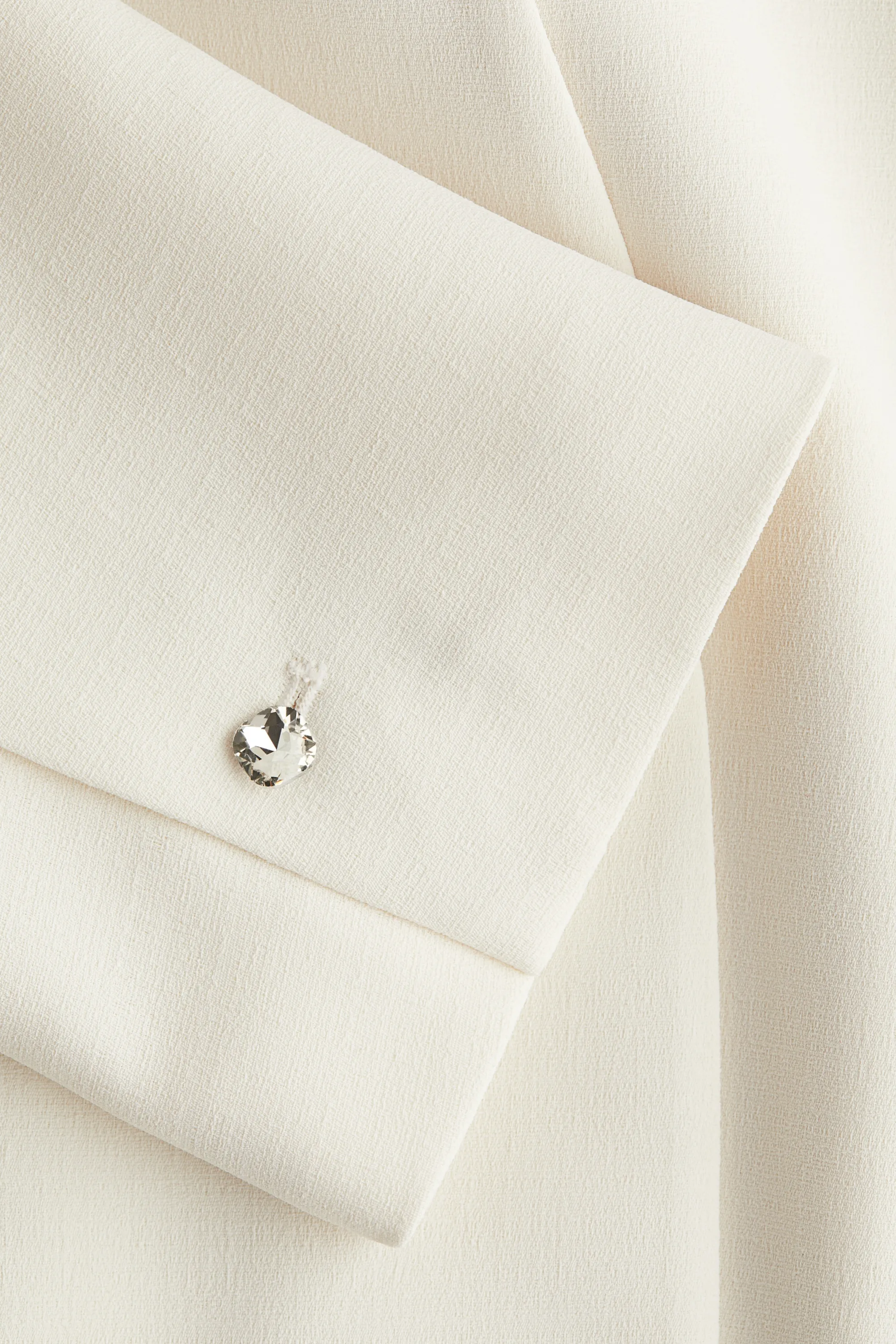 Collarless blazer - Blanc
