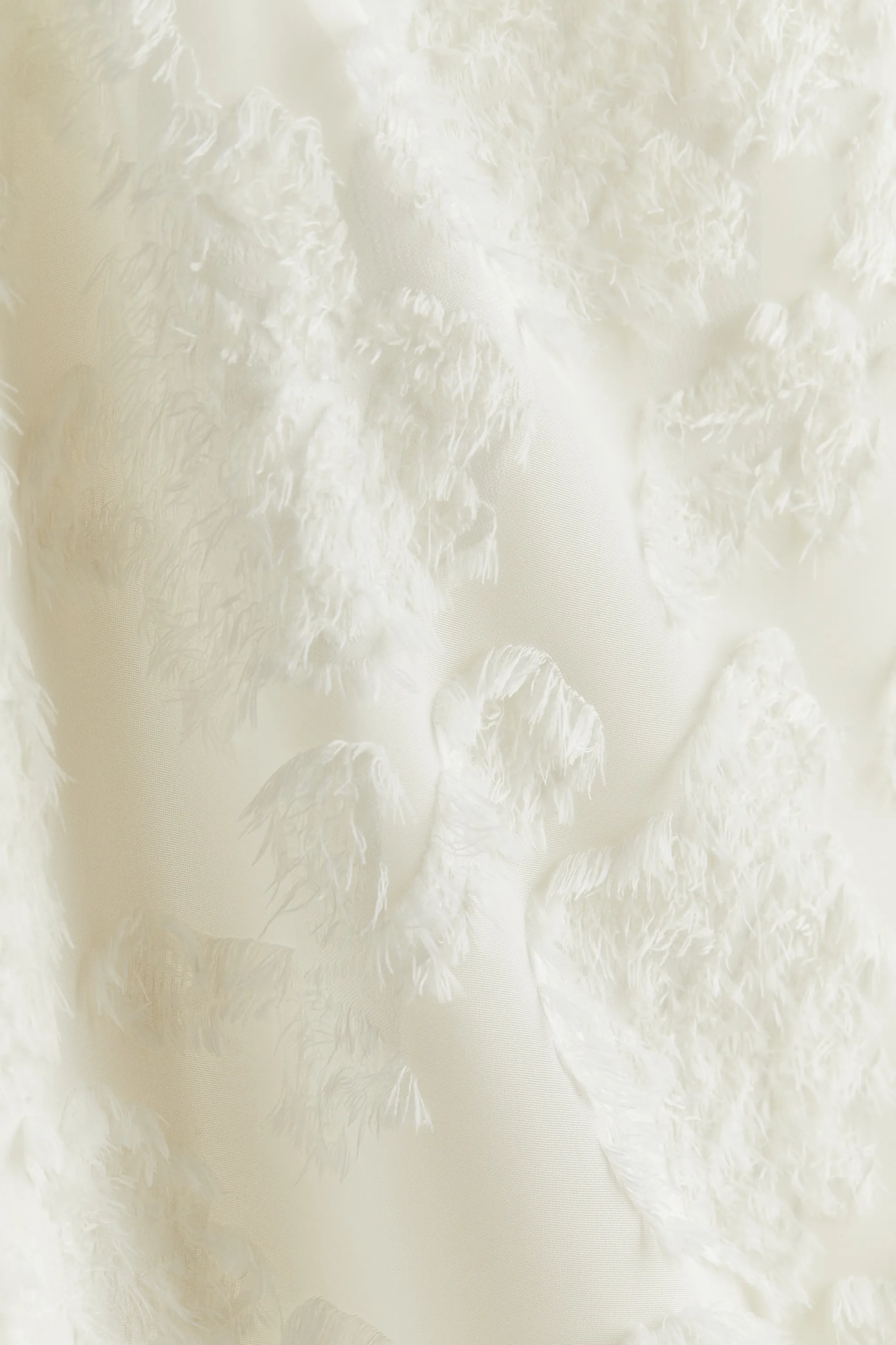 Robe en tissu jacquard - Blanc