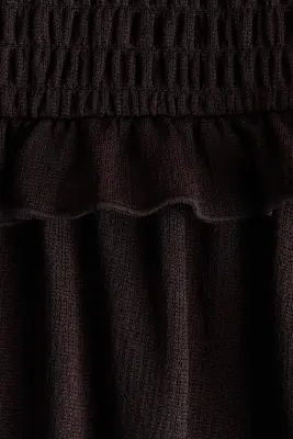 Robe à bretelles fines avec corsage smocké - Marron foncé — photo 4