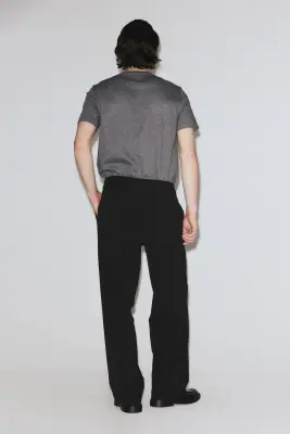 Pantalon large à taille élastique Four-way Stretch - Noir — photo 4