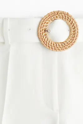Pantalon chic à jambes larges - Blanc — photo 1