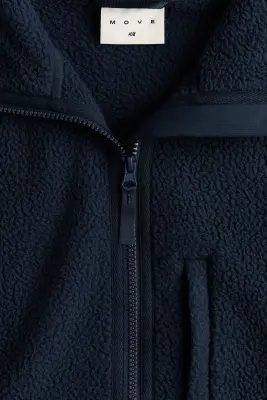 Veste Regular Fit en tissu Teddy bear - Bleu marine — photo 5