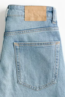 Straight High Waist Jeans - Bleu denim clair — photo 3