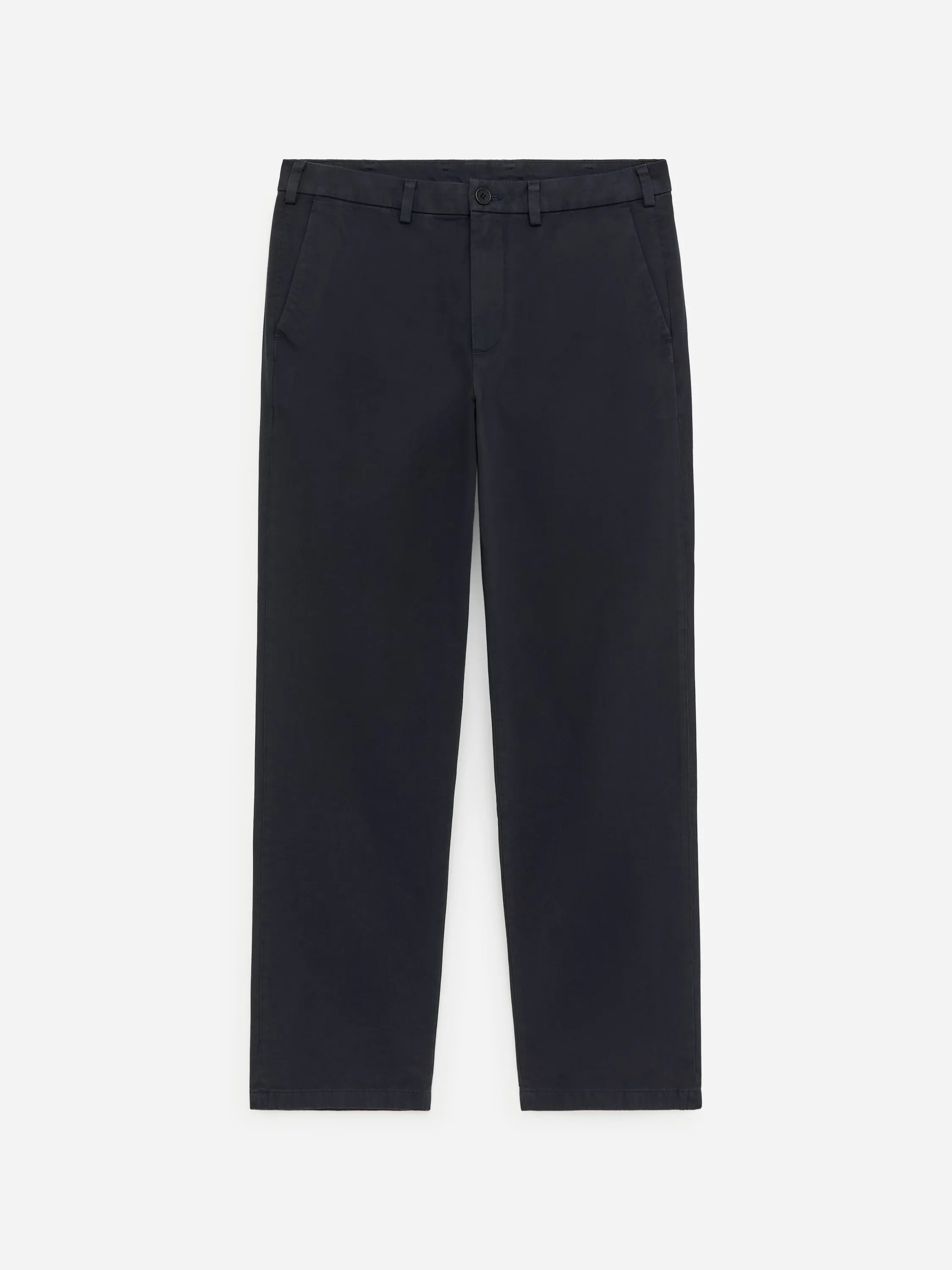 Pantalon chino droit en coton - Bleu foncé