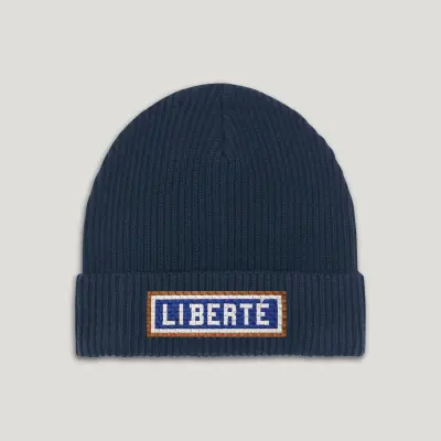 BONNET COTON BIO – BRODERIE MÉTRO PARISIEN - LIBERTÉ - NAVY
