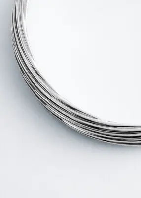 Bracelet jonc texturé - Argenté — photo 3