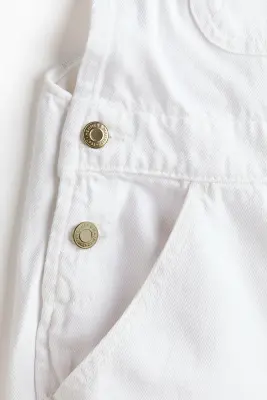 Salopette en denim de coton - Blanc — photo 5