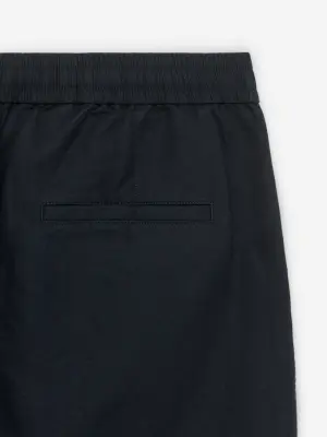 Pantalon en mélange de lin - Bleu foncé — photo 4
