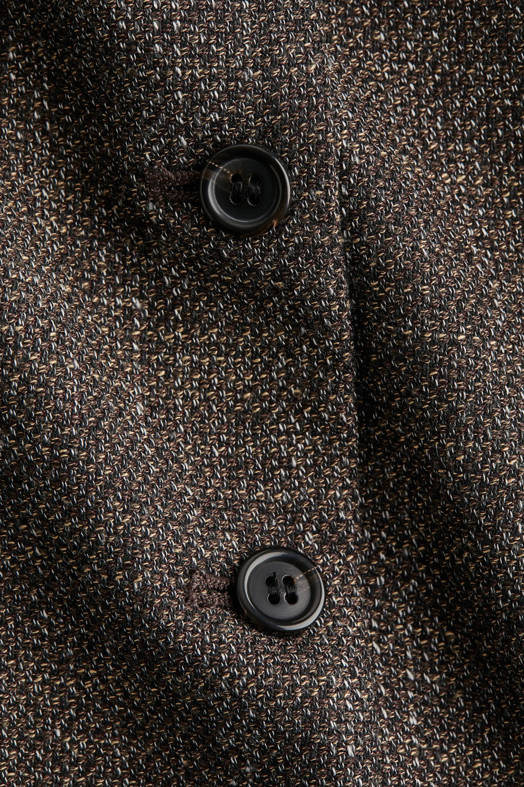 Long gilet sans manches - Marron foncé chiné