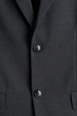Veste Regular Fit à fermeture droite - Gris foncé — photo 5
