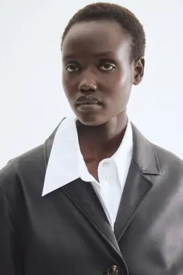 Veste en tissu enduit - Noir — photo 2