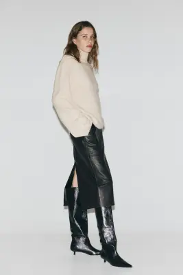 Pull à col cheminée - Beige clair — photo 2