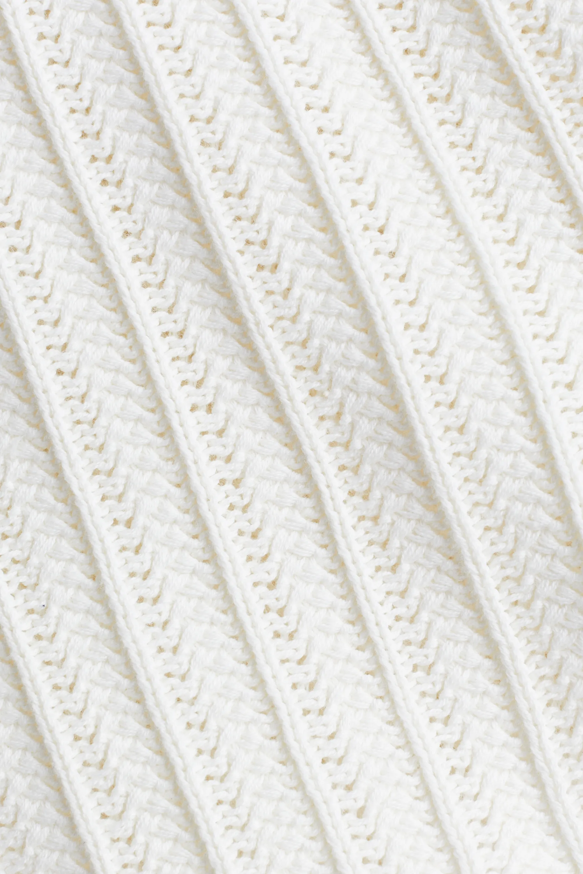 Short en pointelle de coton - Crème