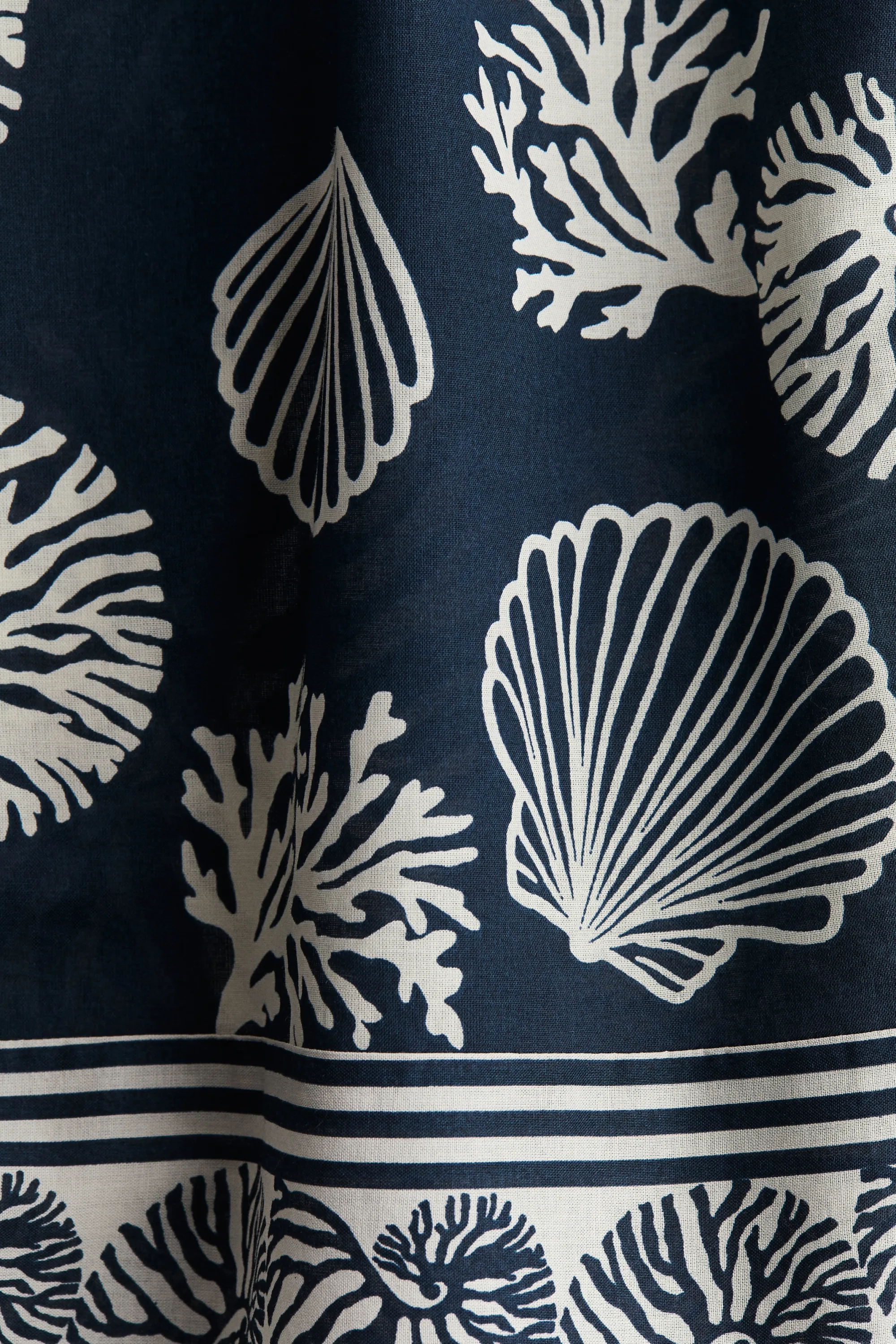 Short imprimé avec cordon de serrage - Bleu marine/coquillages
