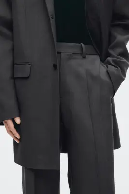 Pantalon chic Regular Fit - Gris foncé — photo 1