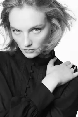 Blouse péplum en coton - Noir — photo 1