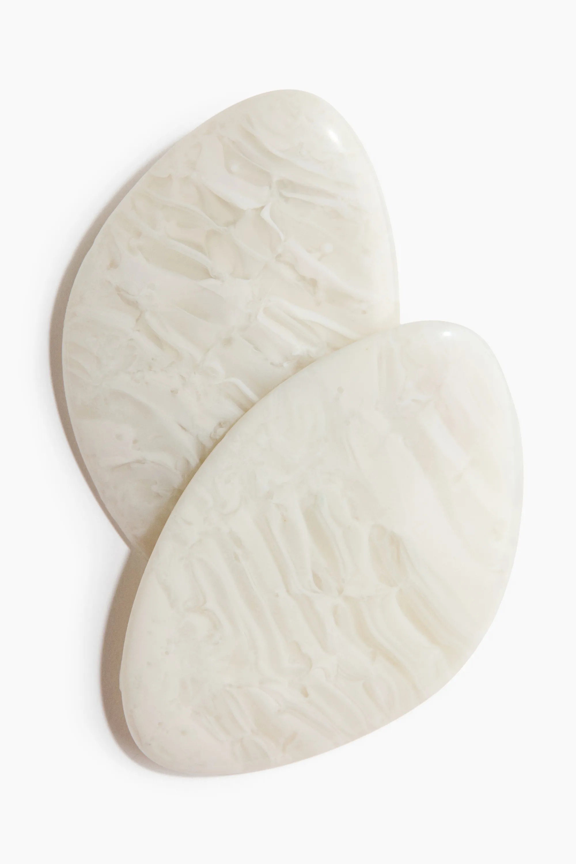 Boucles d'oreilles d'exception - Crème/marbré