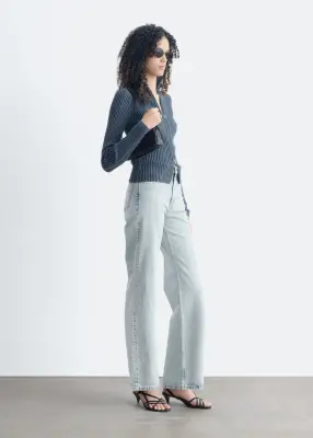 Cardigan zippé à col roulé - Bleu foncé — photo 4