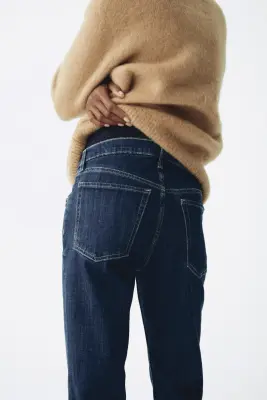 MAMA Slim Straight High Jeans - Bleu denim foncé — photo 2