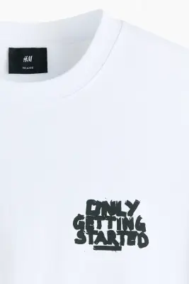 T-shirt imprimé Relaxed Fit - Blanc/Only Getting Started — photo 5