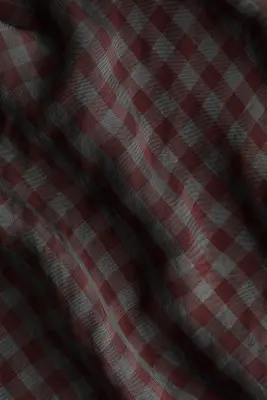 Robe à bretelles fines avec dentelle - Bordeaux/motif arlequin — photo 4