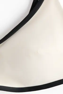 Haut de maillot paddé - Crème/noir — photo 4