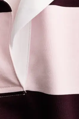 Polo en coton - Rose clair/rayures bordeaux — photo 4