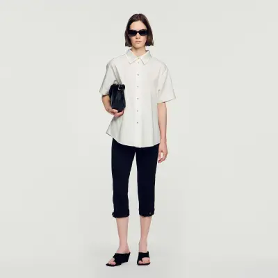 Chemise à dos plissé