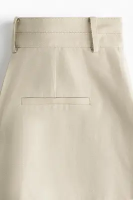 Short en twill de lin mélangé - Beige clair — photo 6
