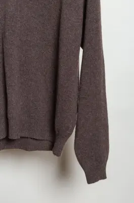 Kaptain Sunshine – KS26FKN09 Lambswool V-neck Pullover – BROWN — photo 5